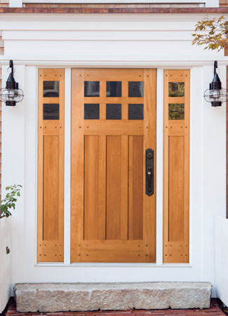 wood entry door, nantucket
